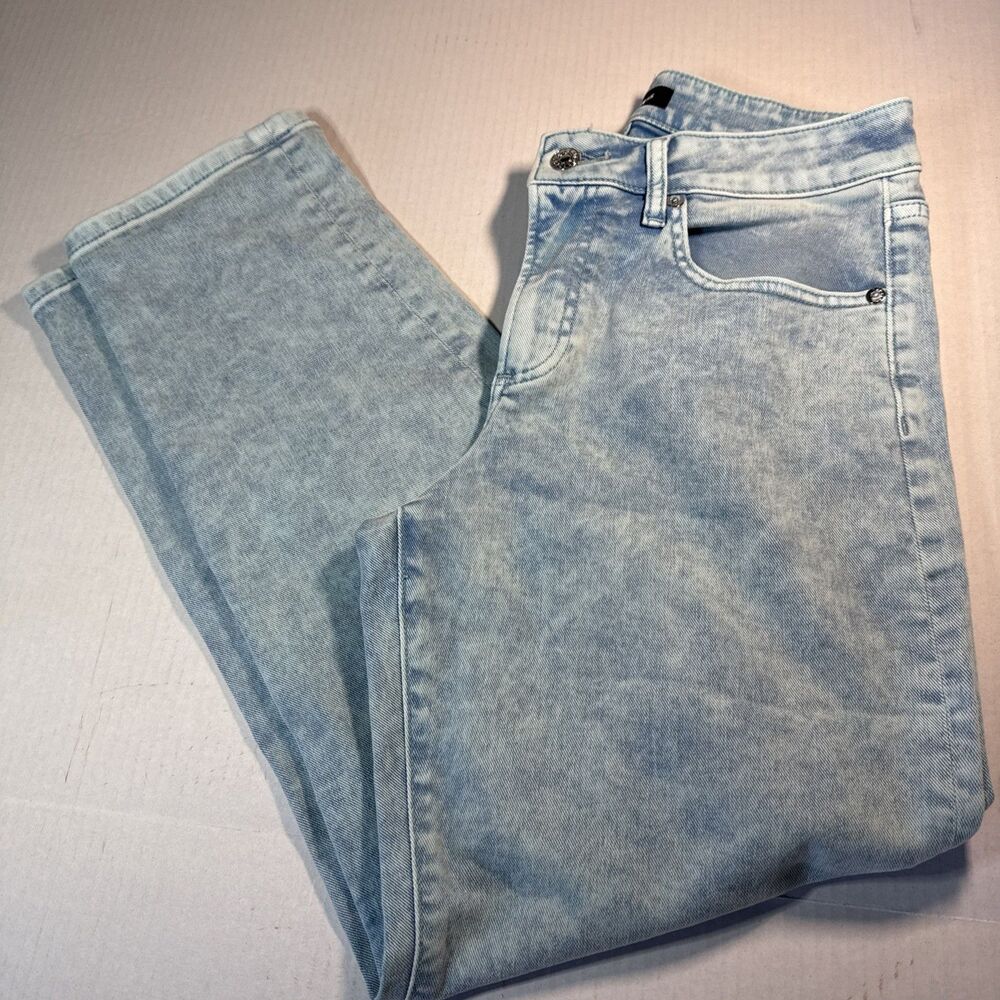 Vintage? Express Boyfriend Mid Rise Light Wash Jeans Womens 4R EUC acid washed